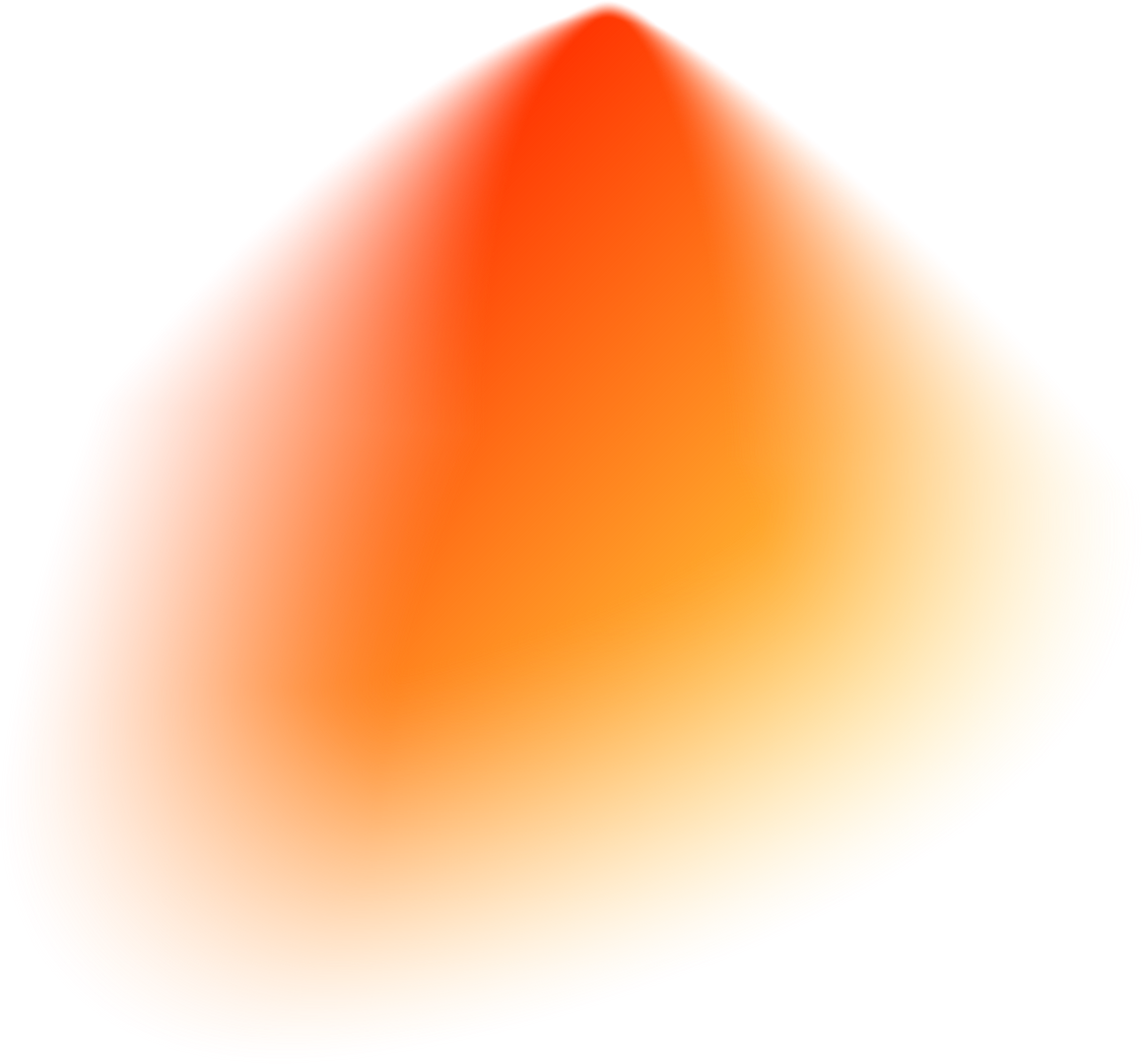 Orange Blob Element Design With Blur Gradient
